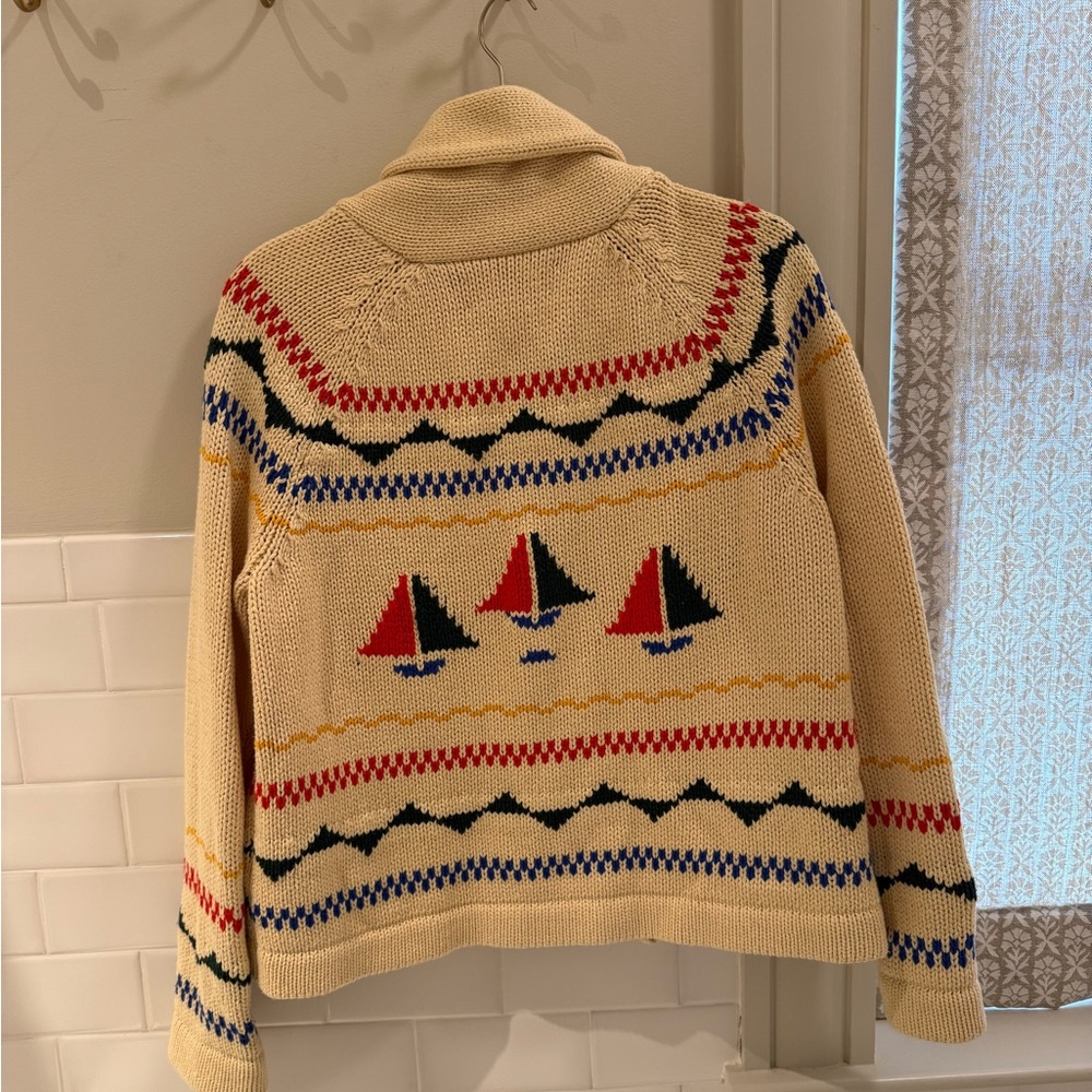 The Great. The Sailboat Lodge Cardigan in Cream. Size 1.